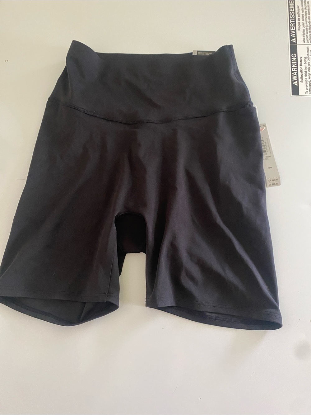 Victoria's Secret Black High-Rise Bike Shorts with Wide Waistband